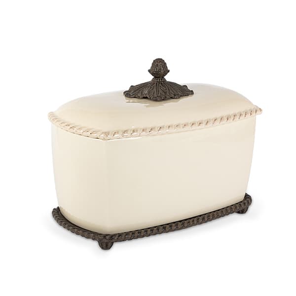 Acanthus Bread Box with Metal base - Luxuria