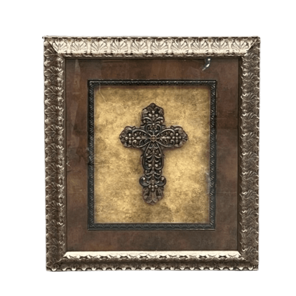 Dark Brown Cross with Crystals - Luxuria