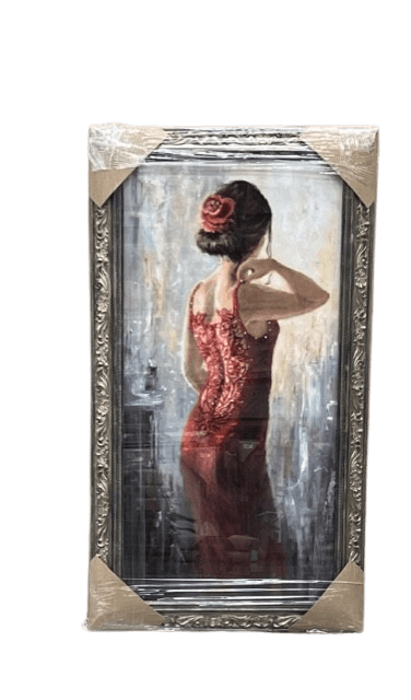 Lady in Red Dress Brushed Frame