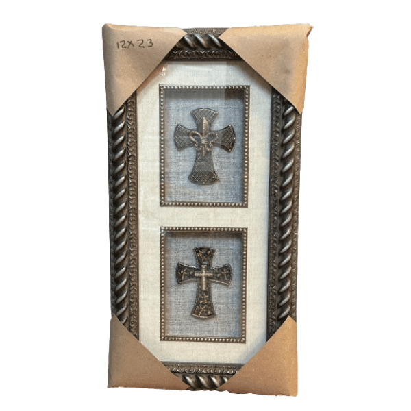 Vertical Double Cross Jeweled