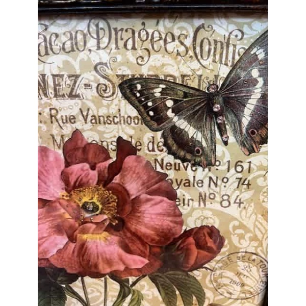 Floral with Butterfly and Crystals - Image 2