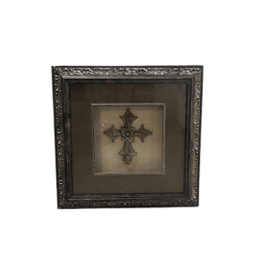 Taupe Cross with Crystals
