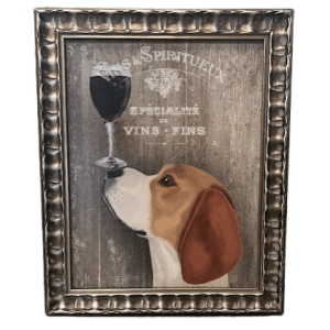 Dog with Wine Glass
