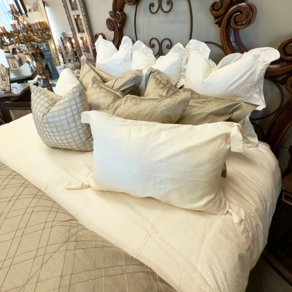Ivory and Taupe Double Duvet Set - Image 3