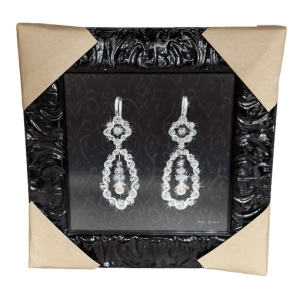 Pair of Earrings with Crystals