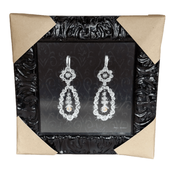 Pair of Earrings with Crystals