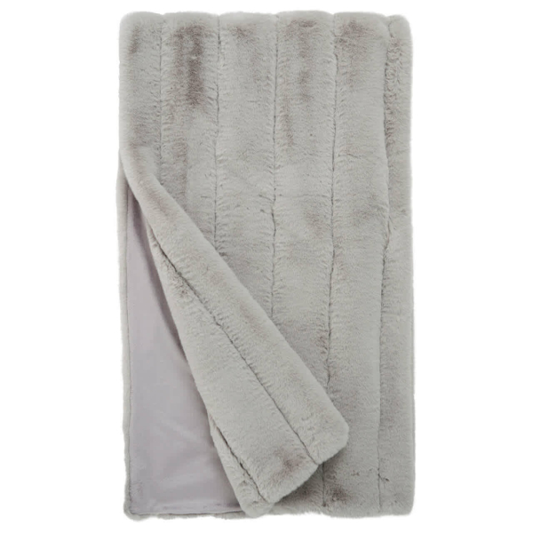 Luxury Sterling Faux Fur Throw
