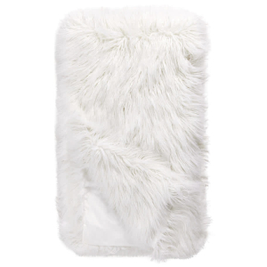 Luxury White Tibetan Lamb Faux Fur Throw