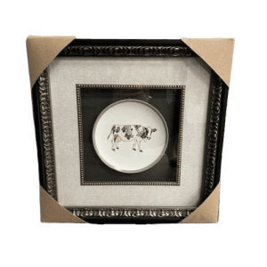 Framed Cow Plate