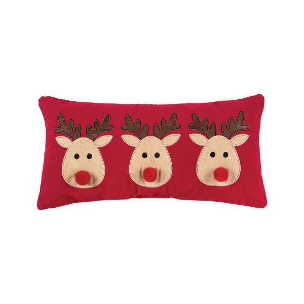 Reindeer Applique Pillow