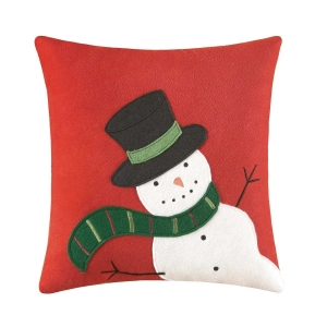 Snowman Applique Pillow