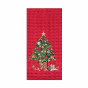 Embroidered Christmas Tree Kitchen Towel