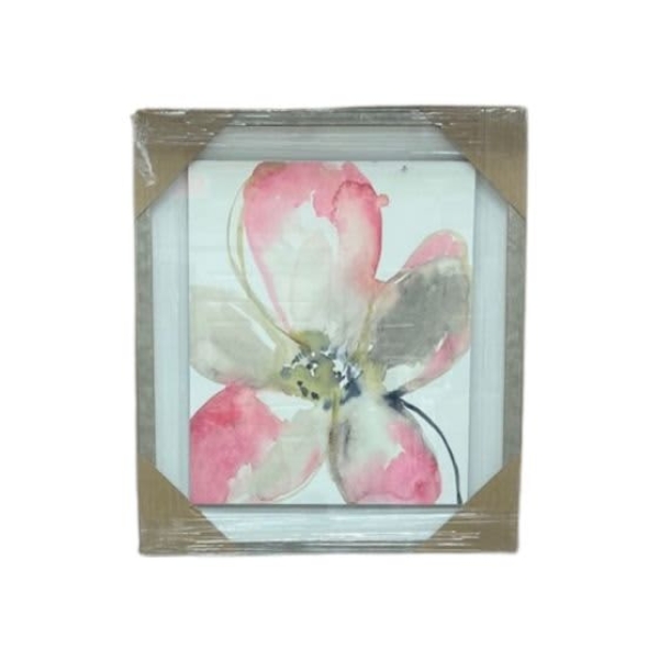 Pink Watercolor Recessed Flower