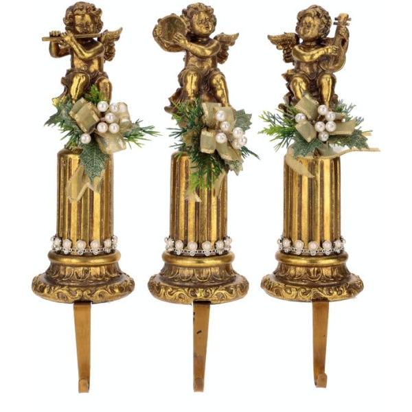 Jeweled Cherub Stocking Holder - Thumbnail 3