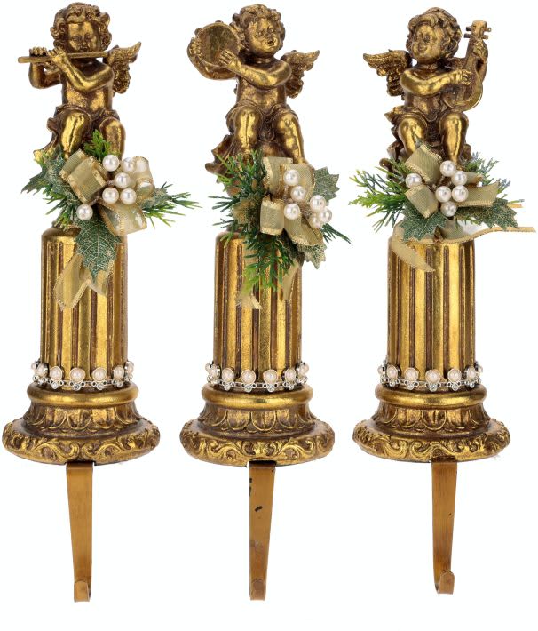 Mark Roberts Collectible Jeweled Cherub Stocking Holder 14.5in