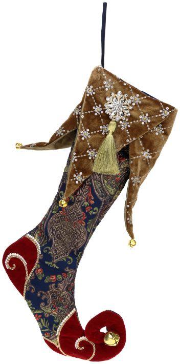 Mark Roberts Collectible Floral Jester Stocking 25in