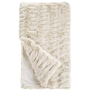 Luxury Couture Ivory Mink Faux Fur Throw 60x72