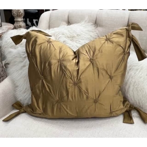 Luxury Bronze Silk Decorative Pillow