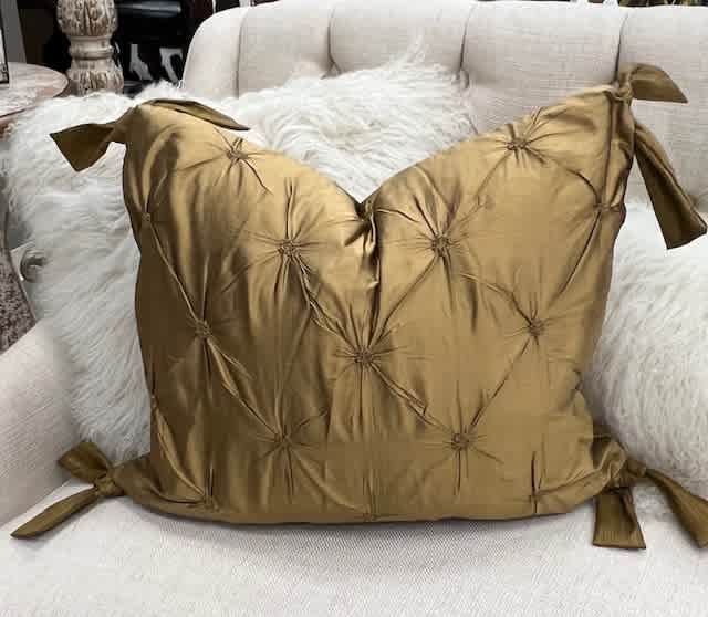 Luxury Bronze Silk Decorative Pillow