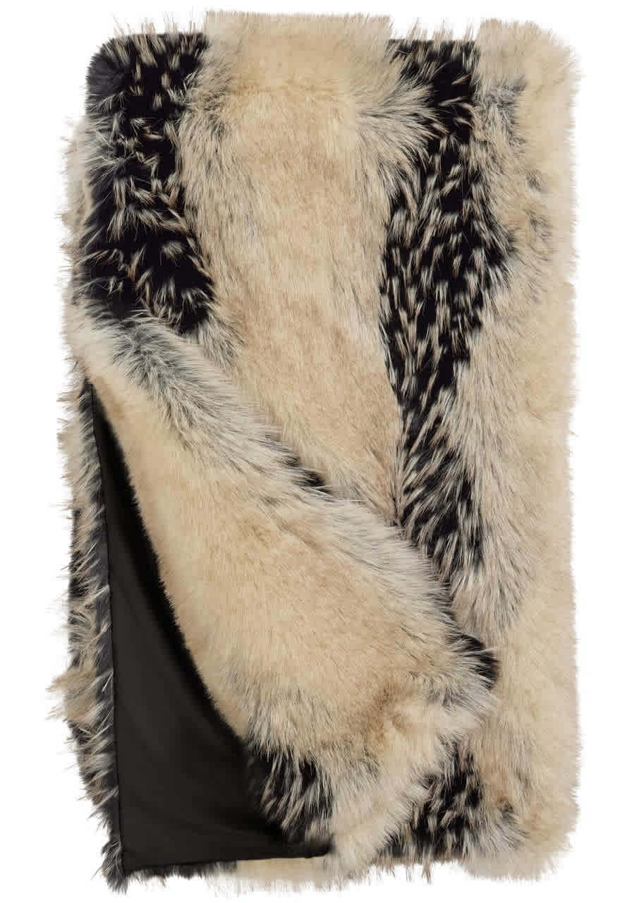 Luxury Ivory Fox Faux Fur Throw 60x72