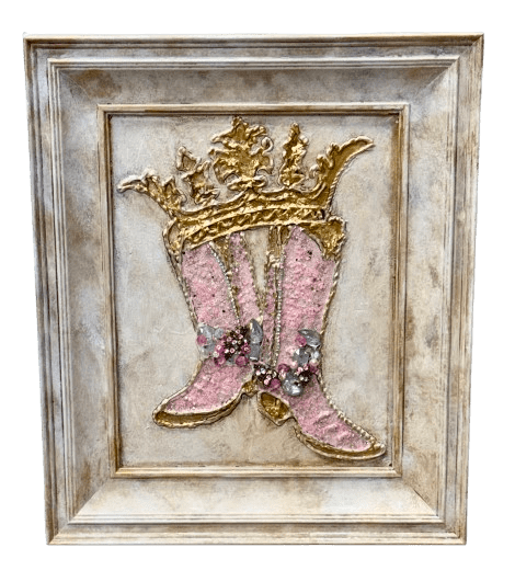 Michelle Butler Designs Jeweled Pink Cowgirl Boots -1