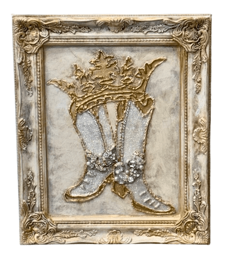 Michelle Butler Designs Jeweled White Cowgirl Boots -1