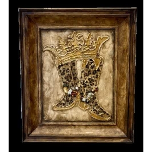 Michelle Butler Designs Jeweled Leopard Cowgirl Boots -2