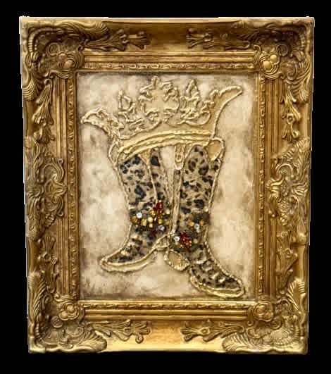 Michelle Butler Designs Jeweled Leopard Cowgirl Boots -1