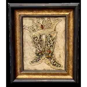 Michelle Butler Designs Jeweled Leopard Cowgirl Boots -3