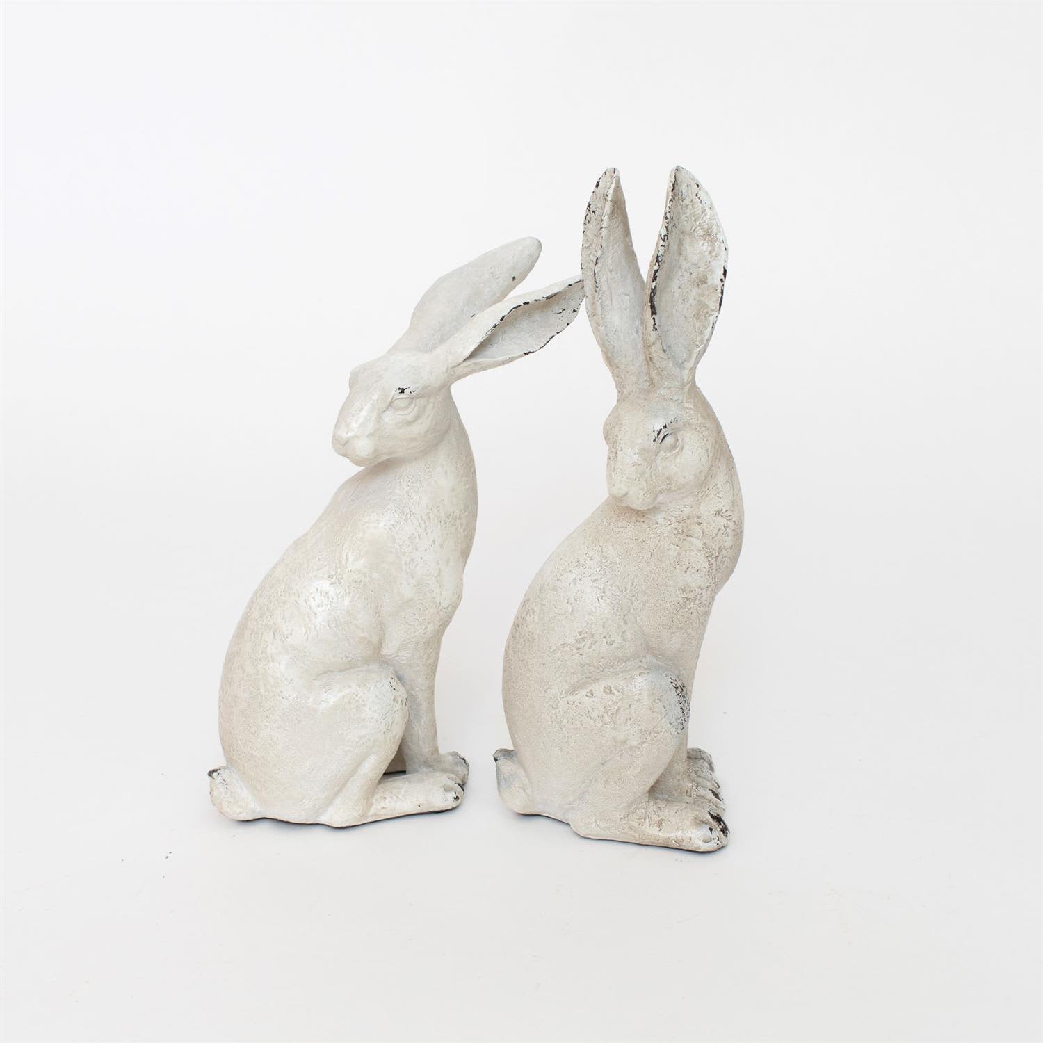 Distressed Cream Bunnies Set of 2 - Image 2