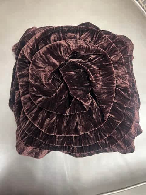 Velvet Wine Rosette Pillow