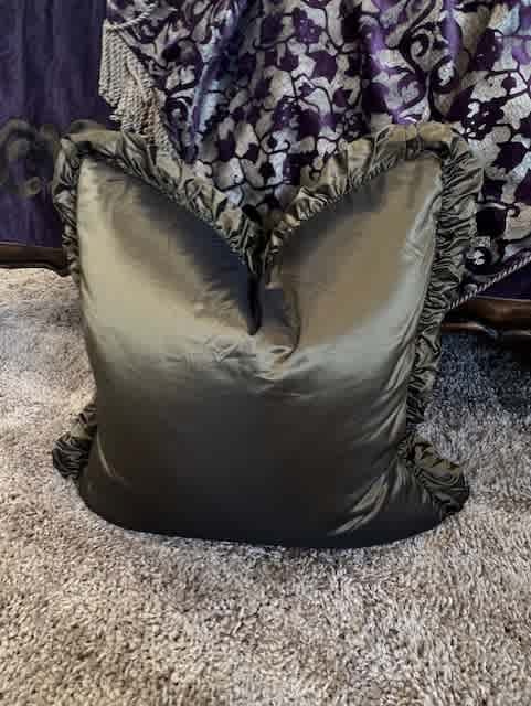 Bronze Silk Taffeta Pillow 30x30