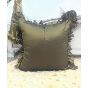 Extra Large Olive Silk Taffeta Pillow Sham 36x36