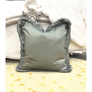 Gun Metal Silk Taffeta Pillow Sham 30x30