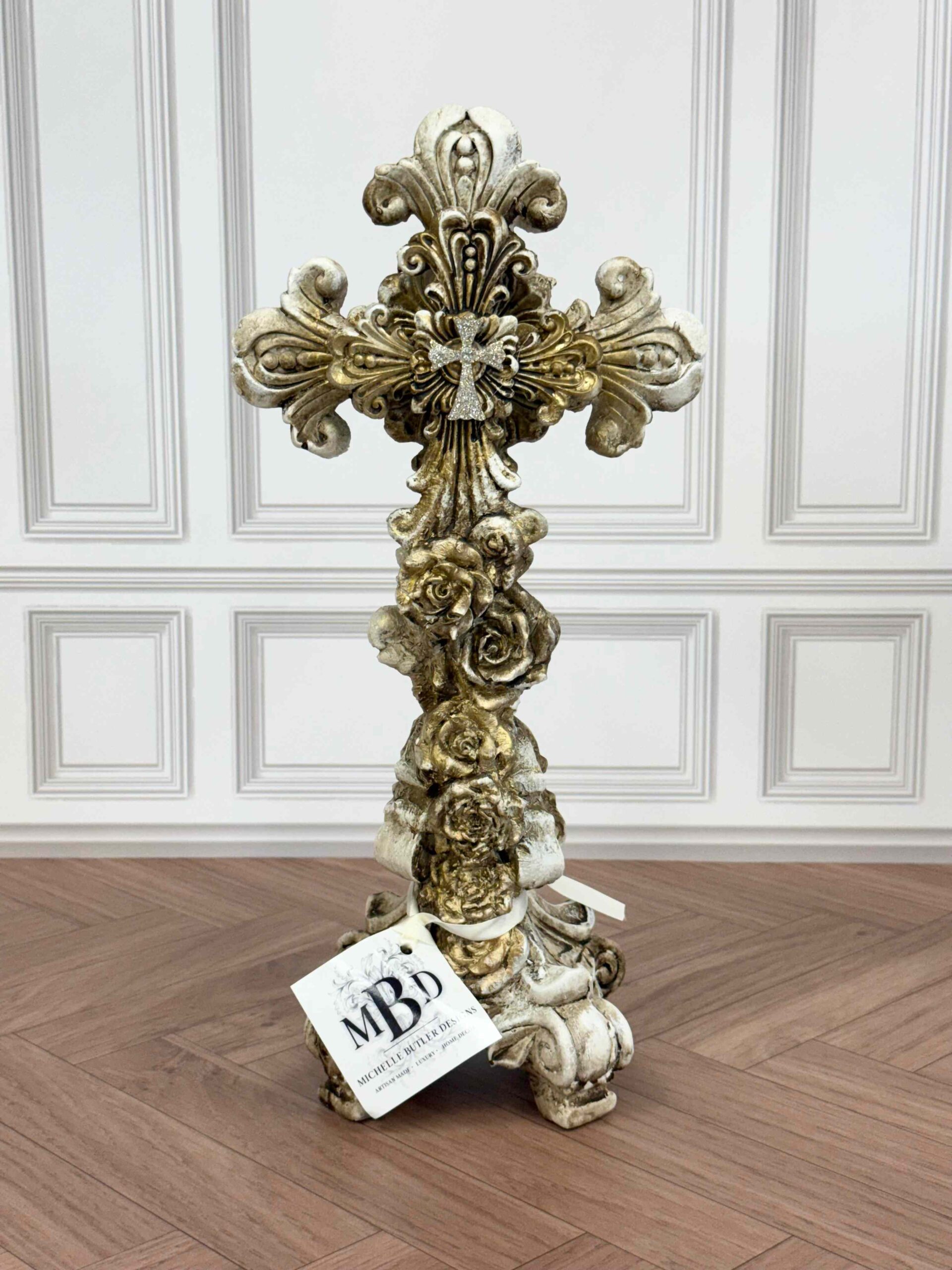 Michelle Butler Designs Rose Cross on Stand V3
