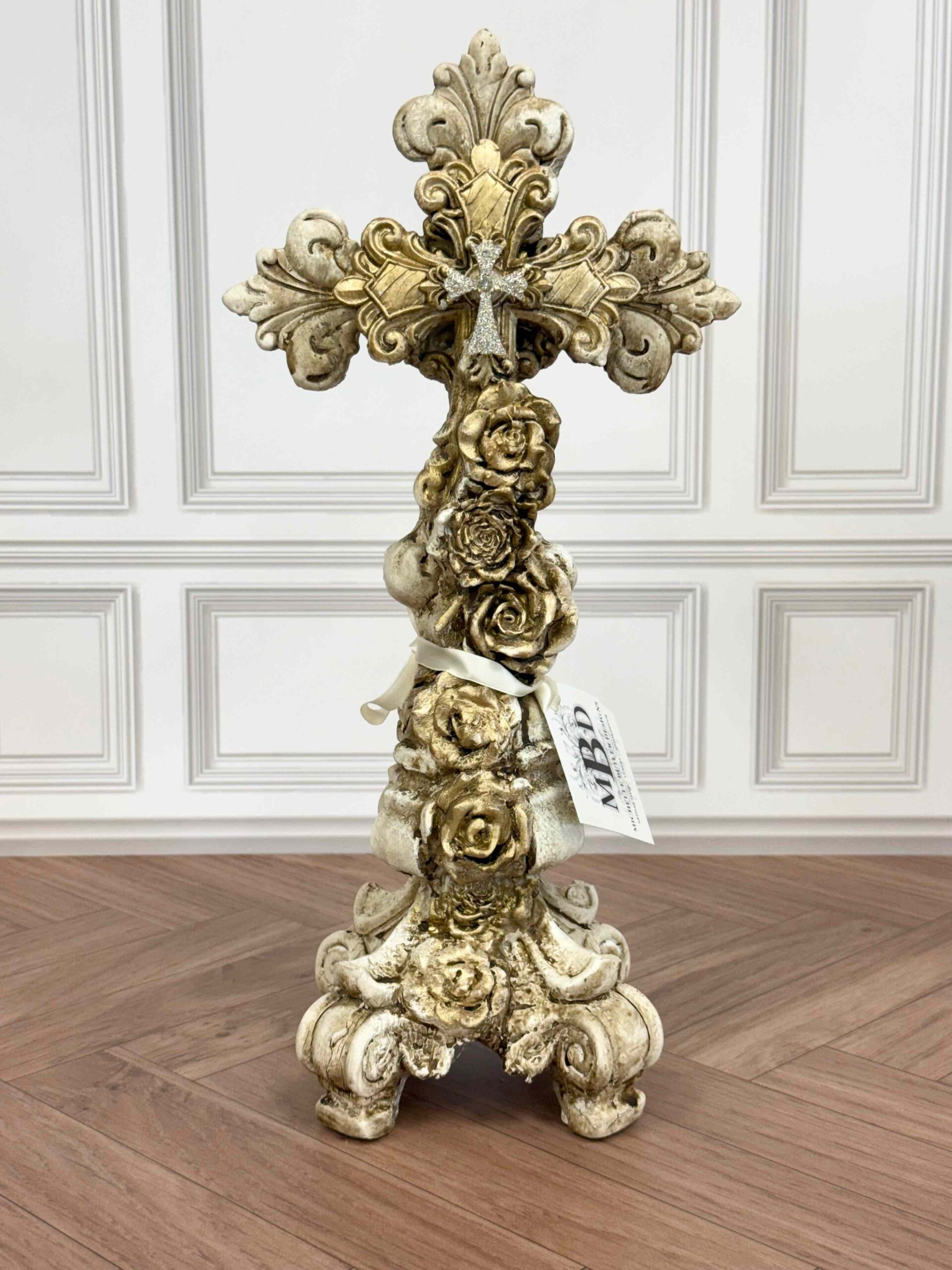 Michelle Butler Designs Rose Cross on Stand V6